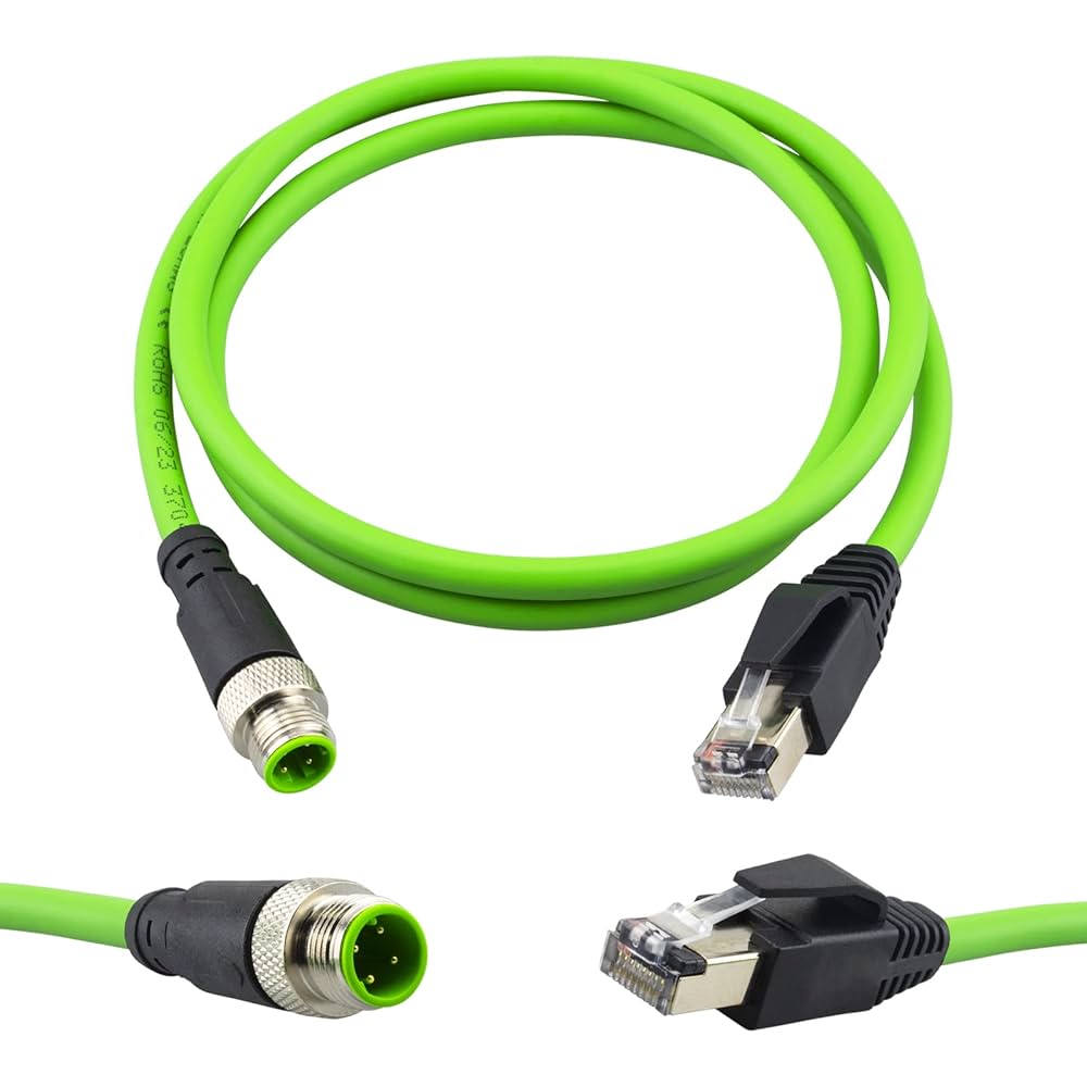 MEE　1206045 Amazon.com: Lonlonty M12 4 Pin to RJ45 Shielded Cable